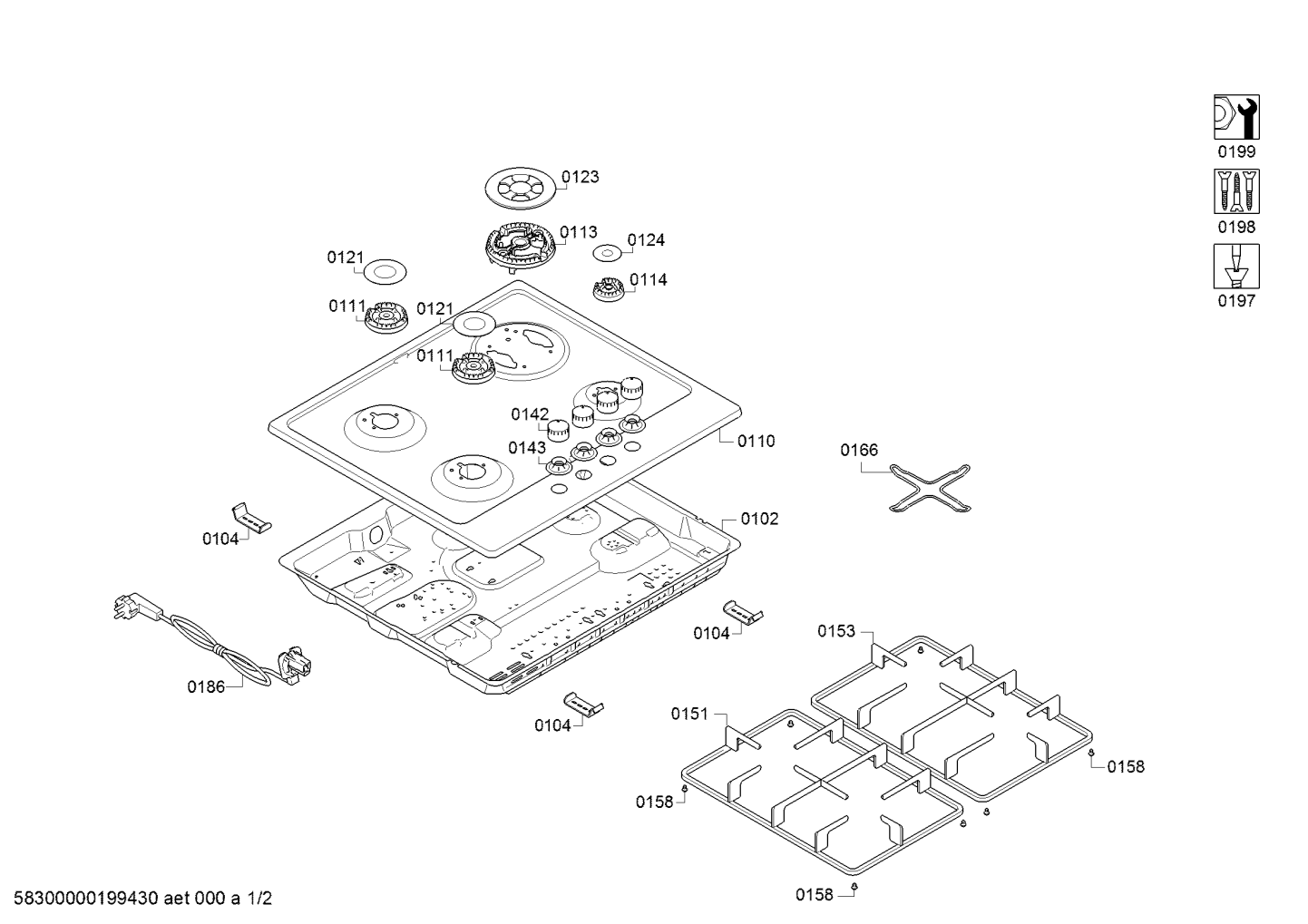 Ersatzteile_VS_60F_3F__2B_W_PARR._CONT.CIF_SE_EG6B5HB60L_2F01_Bild_1