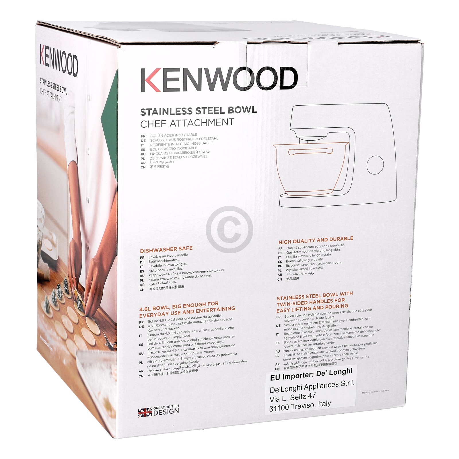 Rührschüssel 4,6l Kenwood 36385A AW36385B01 für Küchenmaschine