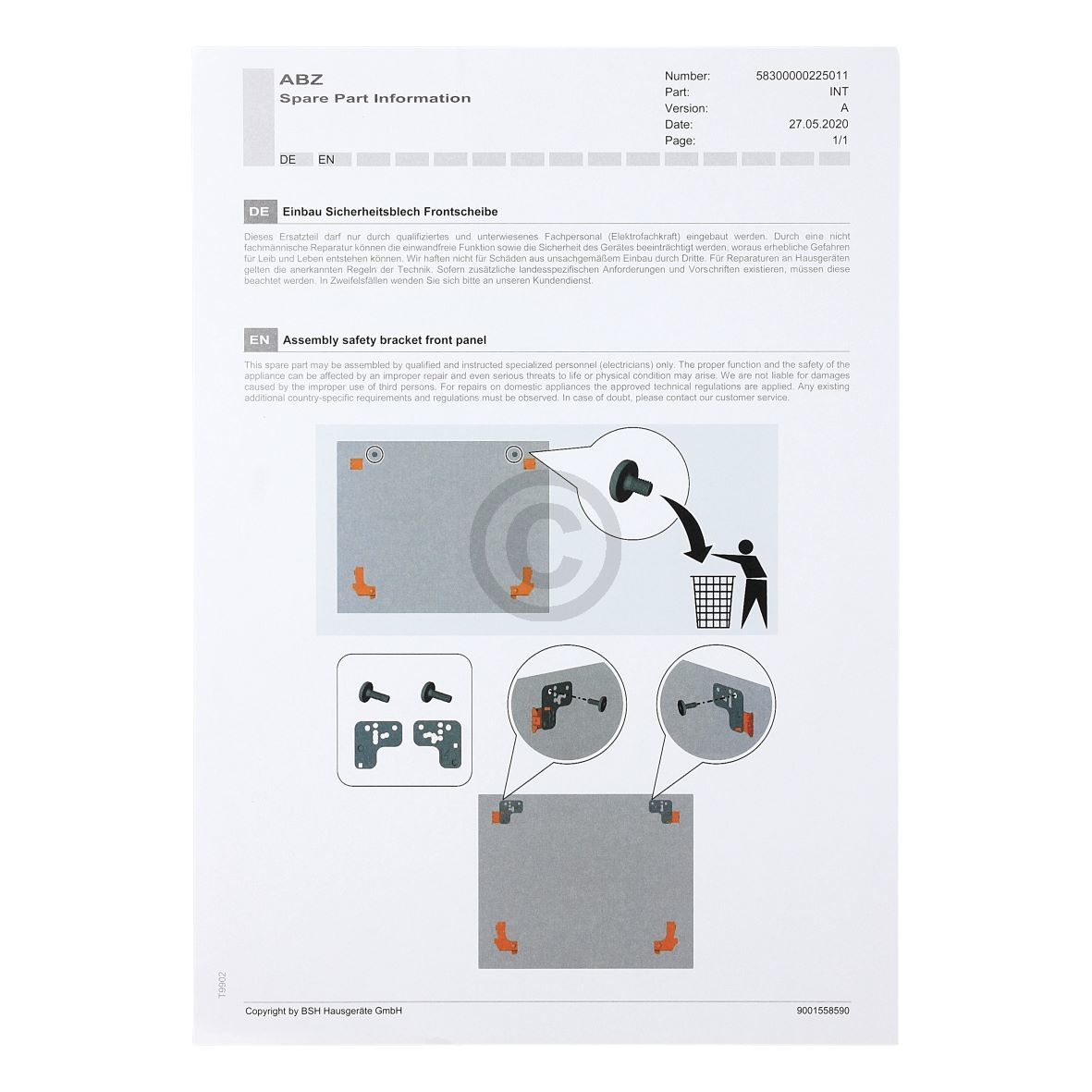 Außenfenster für Türe BOSCH 00776030 in Backofen