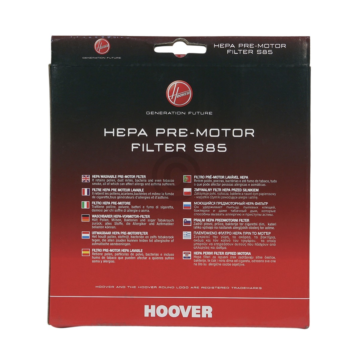Filter Motorschutzfilter Kassette Hoover 35600566 S85 für Staubsauger