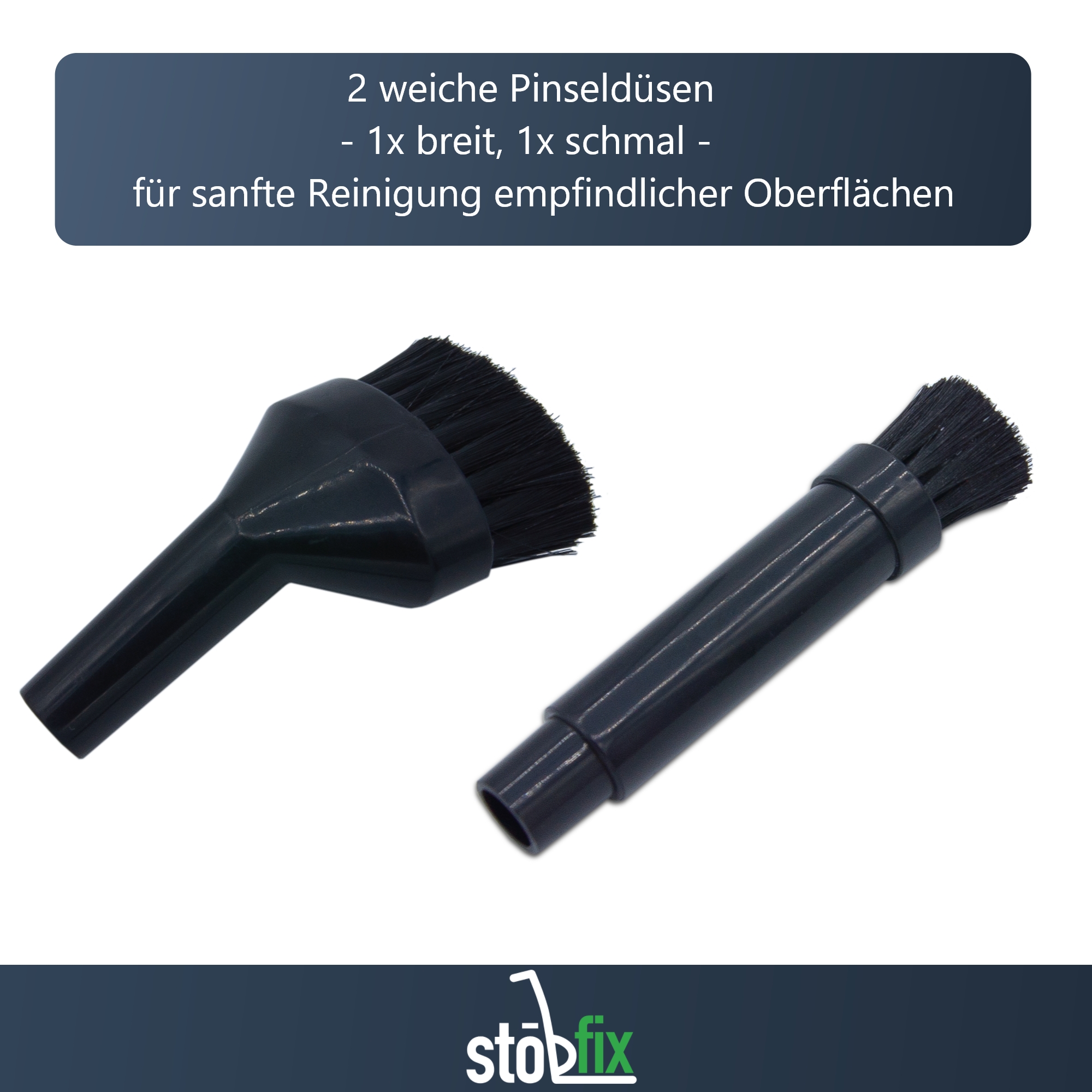 Mikrodüsenset Staubsauger 32/35 mm - Zubehörset für Detailreinigung (z.B. PC oder Auto) - 8-teiliges Mini Düsenset - flexibel einsetzbar