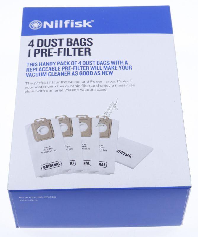 Staubsaugerbeutel für Nilfisk-Staubsauger 128389187 (4er-Pack)