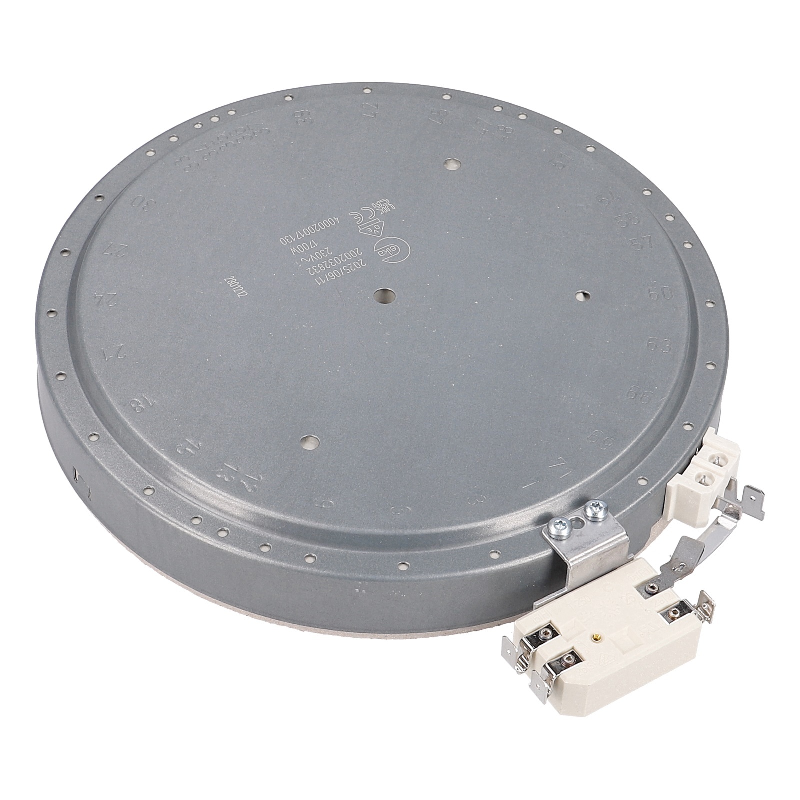 Heizelement 180mm 1700w Bauknecht C00972031 für Kochfeld Bauknecht