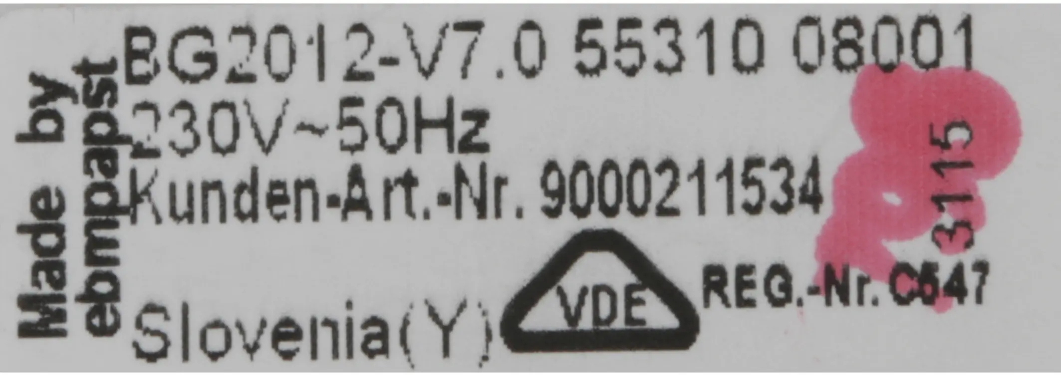 Lüftermotor für Bosch-Lüfter 00664162 Hochwertige Qualität