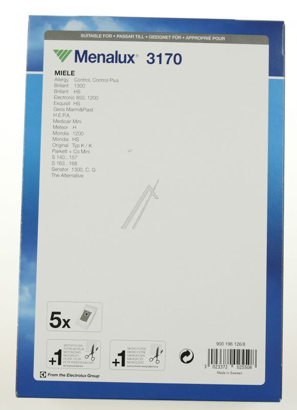 Staubsaugerbeutel-Set für Staubsauger Electrolux 9001961268 5 Beutel + 1 Motorfilter + 1 Abluftfilter
