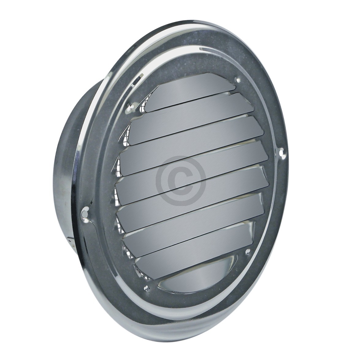 Lüftungsgitter 125erR Edelstahl mit Insektenschutznetz für Luftführung Dunstabzugshaube