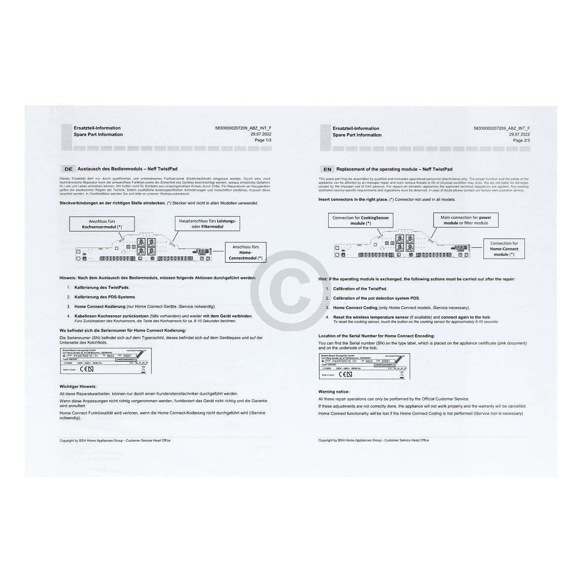 Bedienelektronik Neff 11026432 für Kochfeld