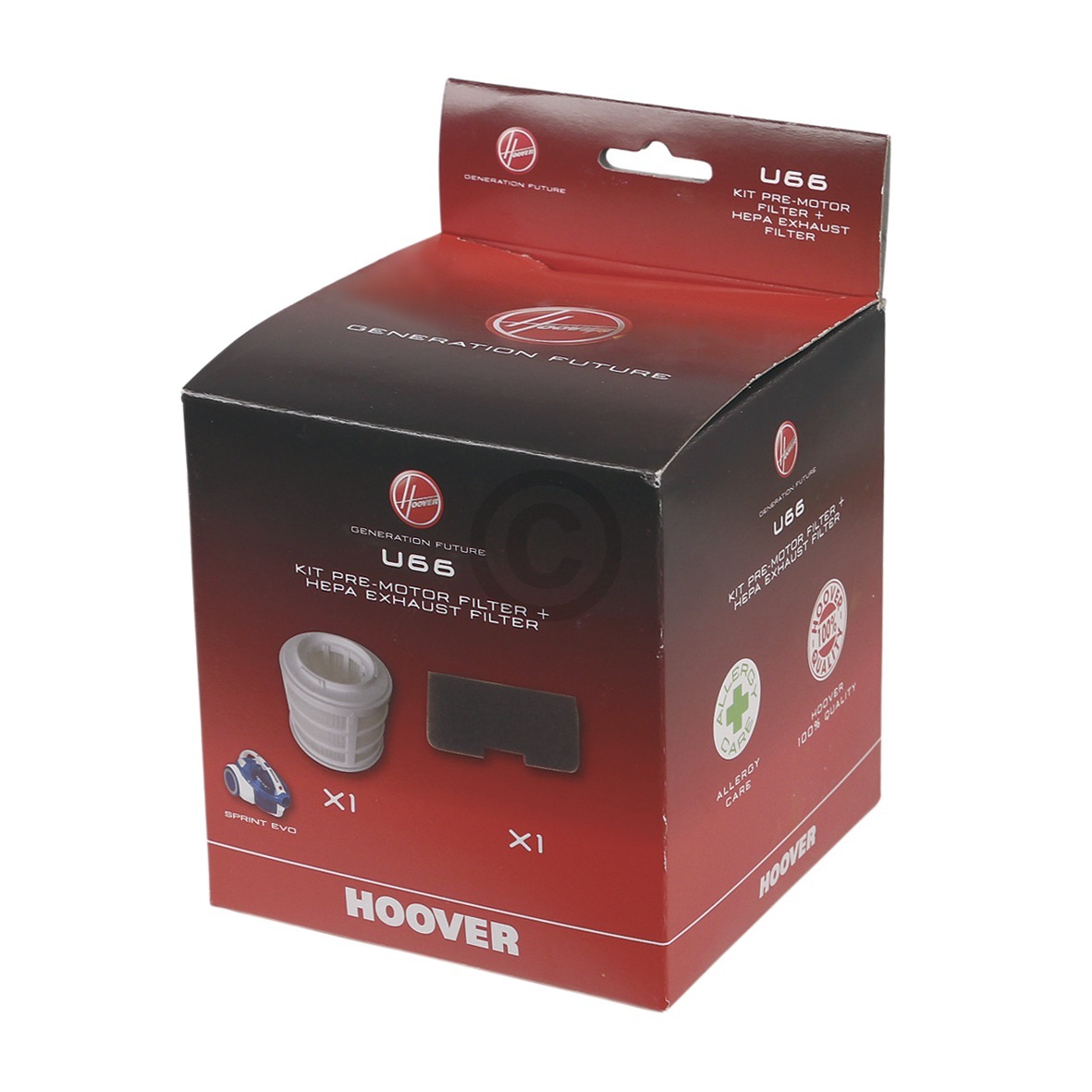 Filter Motorschutzfilter + Abluftfilter Hoover 35601328 U66 für Staubsauger