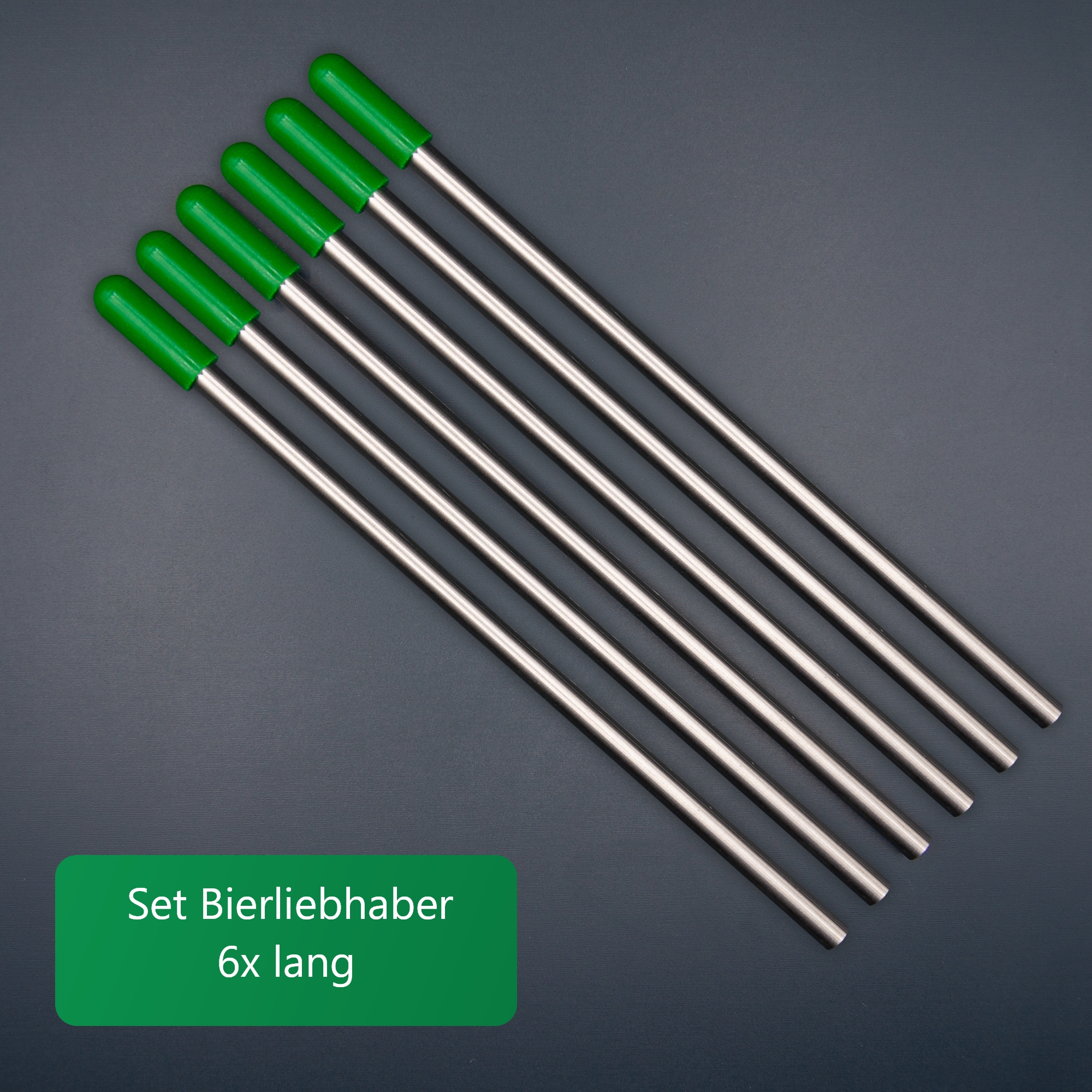 Edelstahl Glashalter für Geschirrspüler mit grünen Kappen - Set Bierliebhaber 