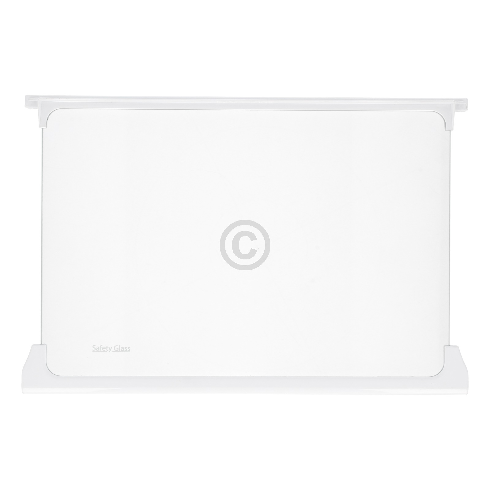 Glasplatte oben für Kühlteil Bauknecht C00899660 450x300mm mit Leisten in