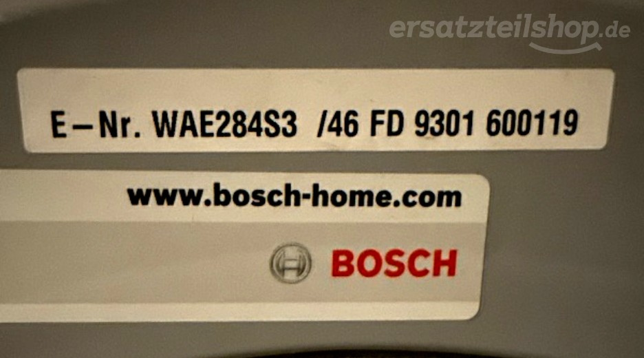 Typenschild Bosch WAE284S3/46