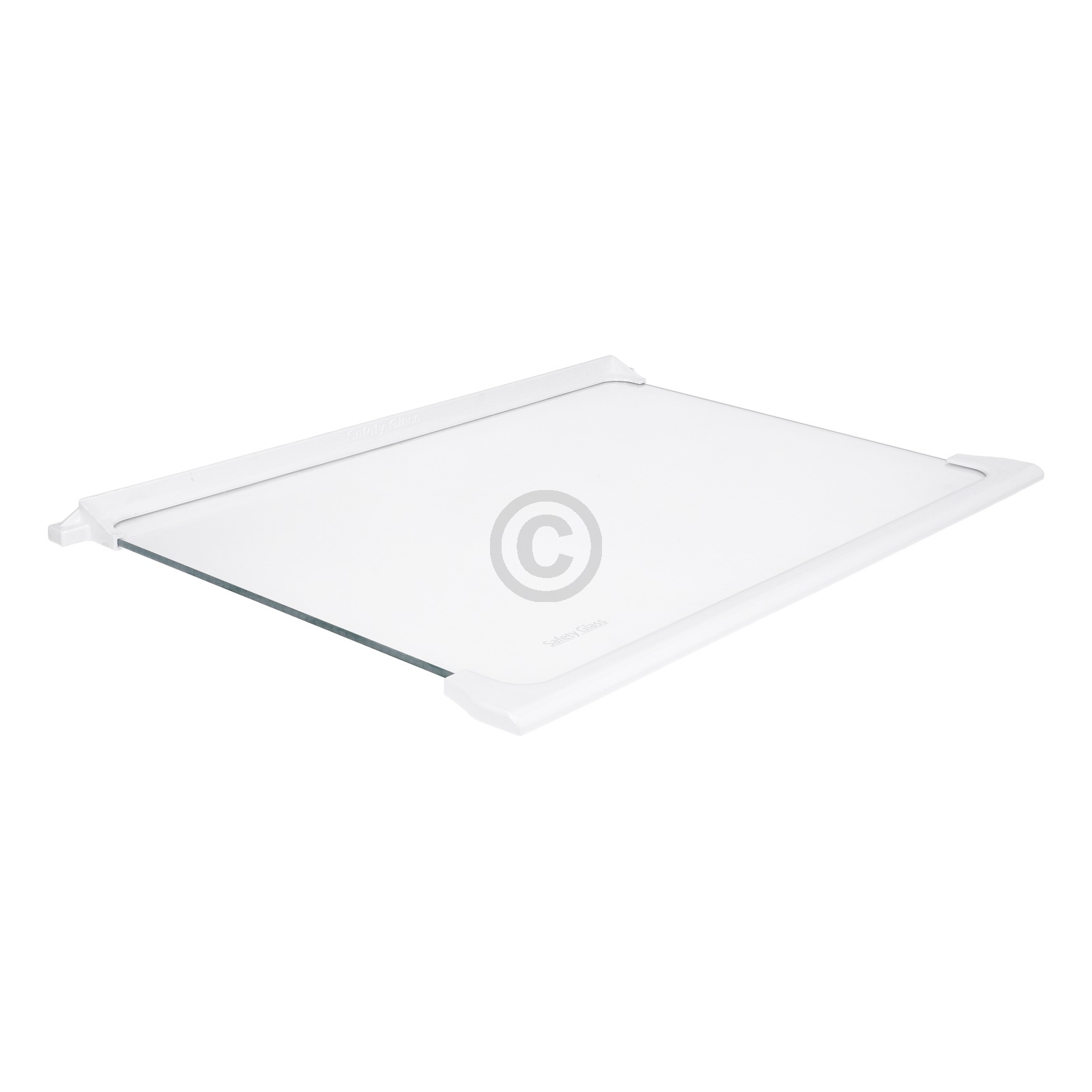 Glasplatte oben für Kühlteil Bauknecht C00899660 450x300mm mit Leisten in