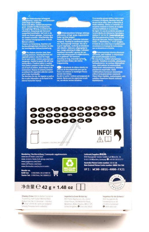 FreshProtect™ Ethylen-Absorber Kühlschrank Bosch Siemens Lebensmittel länger frisch