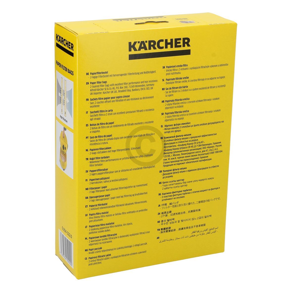 Filterbeutel Kärcher 6.904-322.0 für Mehrzwecksauger 5Stk