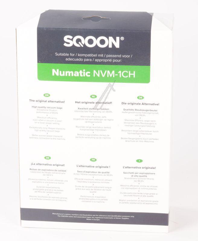Staubsaugerbeutel für Numatic Staubsauger Sqoon 10 Stück Hepa-Flo