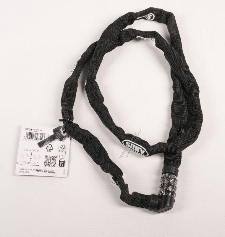 Kettenschloss ABUS 56342 Modell 1200 120 cm schwarz für E-Scooter