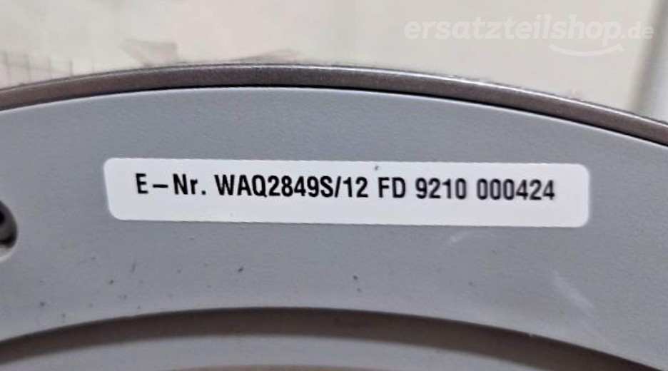 Typenschild Bosch WAQ2849S/12