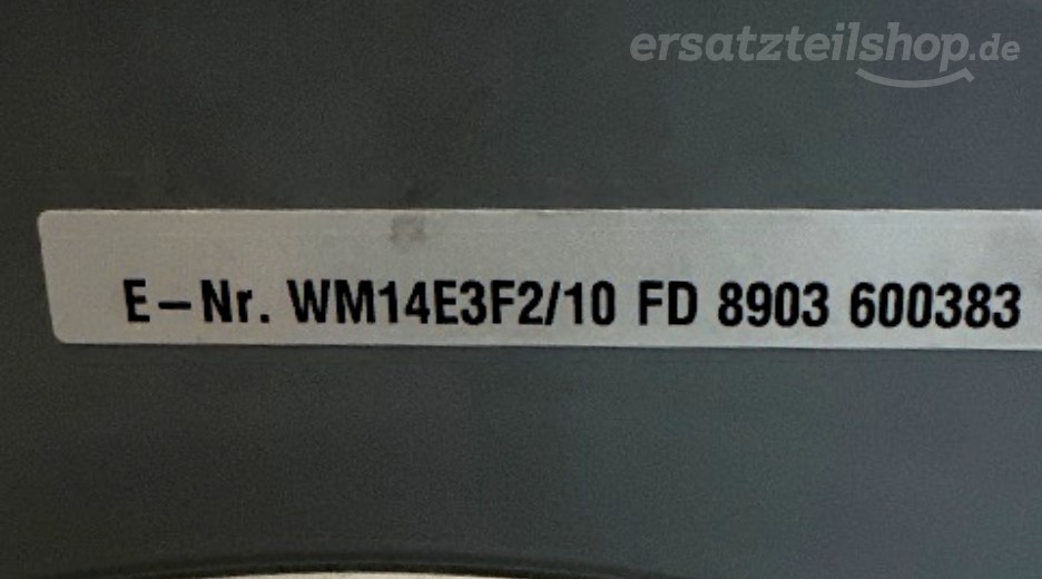 Typenschild Siemens WM14E3F2/10