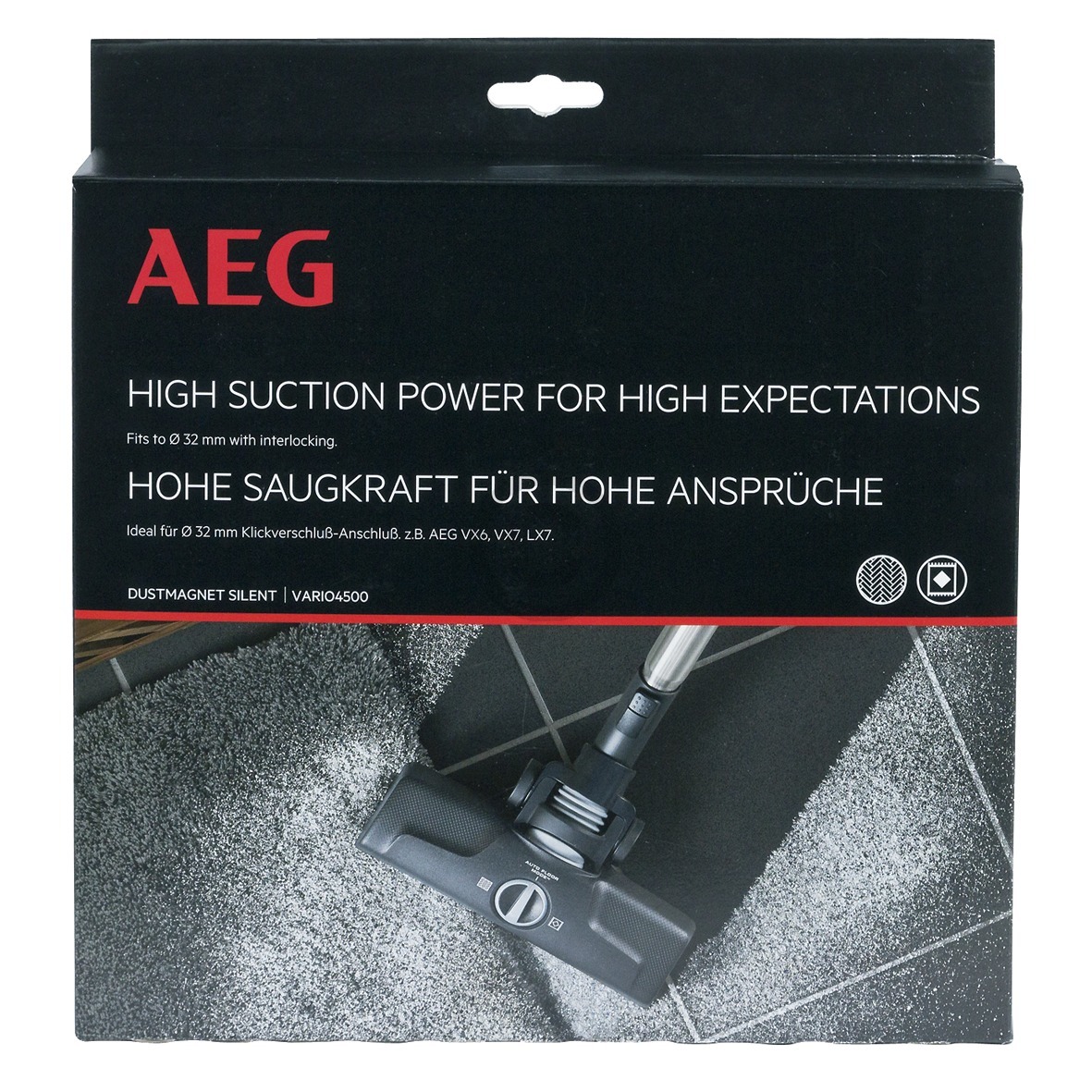 Bodendüse AEG 900922966/8 Vario4500 für 32mm Rohr-Ø auch Einrastsystem Staubsauger