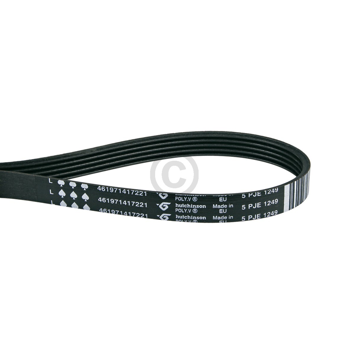Riemen 1249 PJ 5 E 480111101441 Bauknecht, Whirlpool, Ikea, Fagor