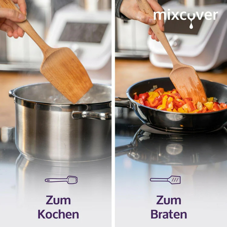 Nachhaltiger Holzspatel für Monsieur Cuisine Connect & Smart