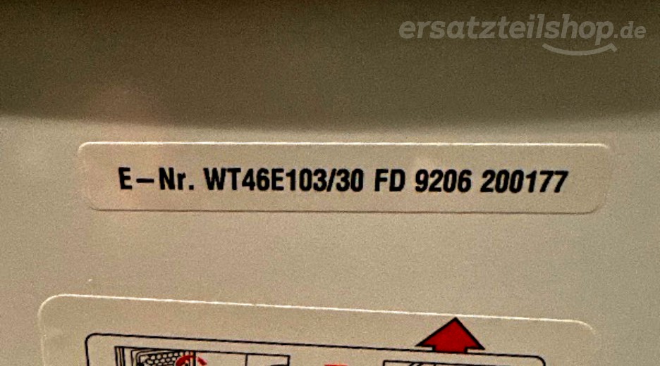 Typenschild Siemens WT46E103/30