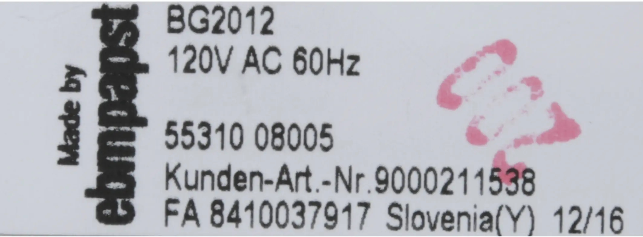 Lüftermotor 00676779