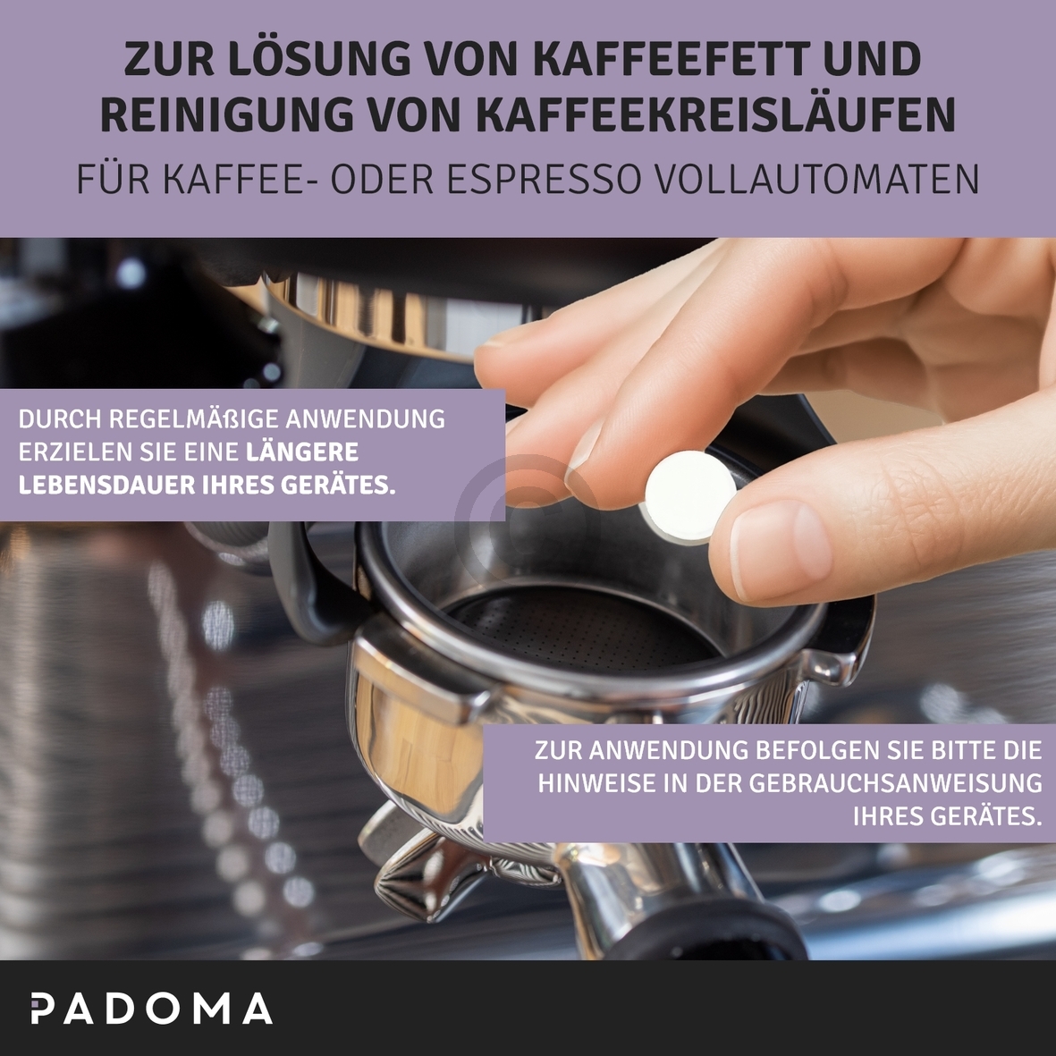 Reinigungstabletten PADOMA für Kaffeemaschine 10x1,6g 10096820