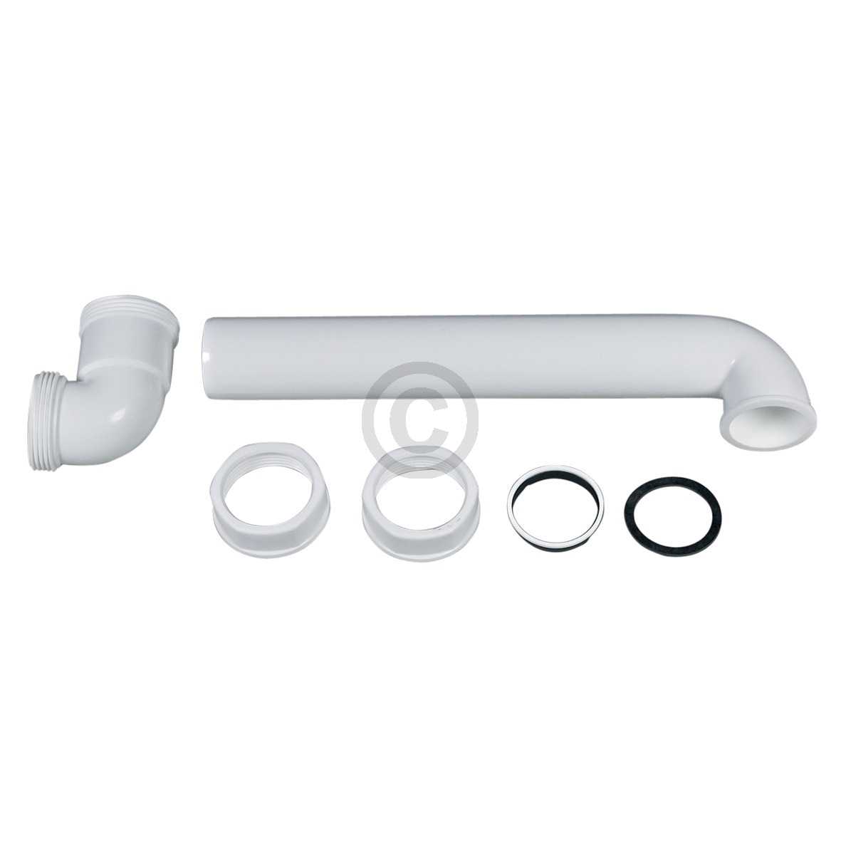 Ablaufbogen 1 1/2" 90° ausziehbar Spülbeckensiphon weiß 22171 9 HandWerk