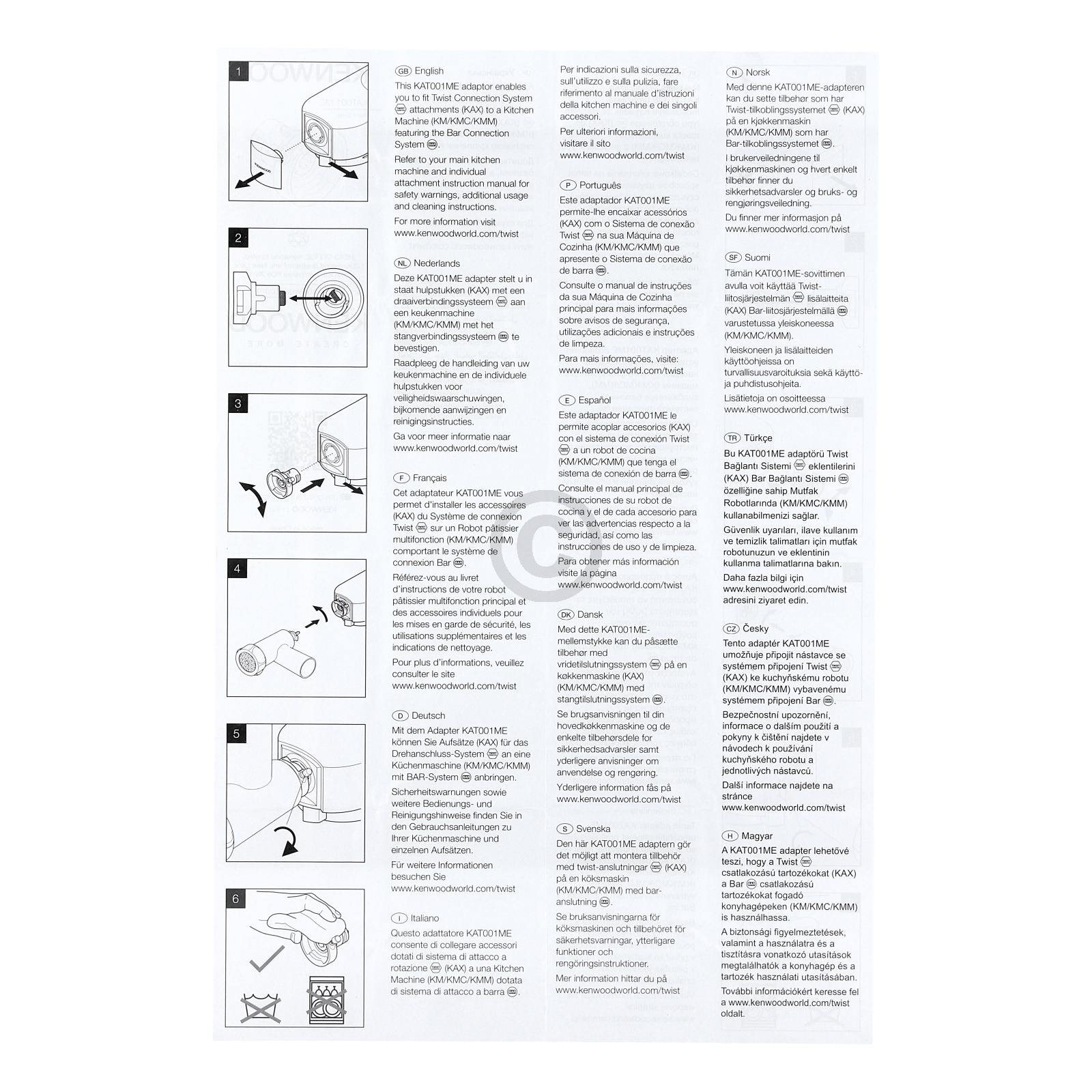 Anschlussadapter TWIST -> BAR Kenwood KAT001ME AW20011006 für Küchenmaschine