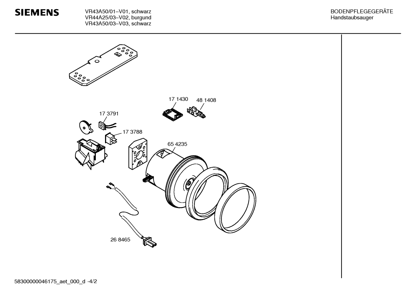 Ersatzteile_Converto_Family_26Pets_1400W_VR44A25_2F03_Bild_2