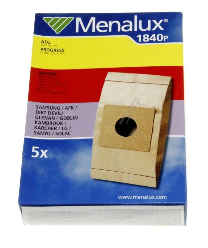 Vlies-Staubbeutel 1840P für Staubsauger Electrolux AEG 9002561109 5er Pack