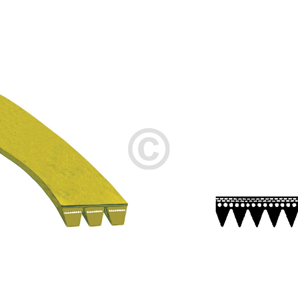 Keilrippenriemen wie BOSCH 00672911 1163PJ5E elastisch für Waschmaschine