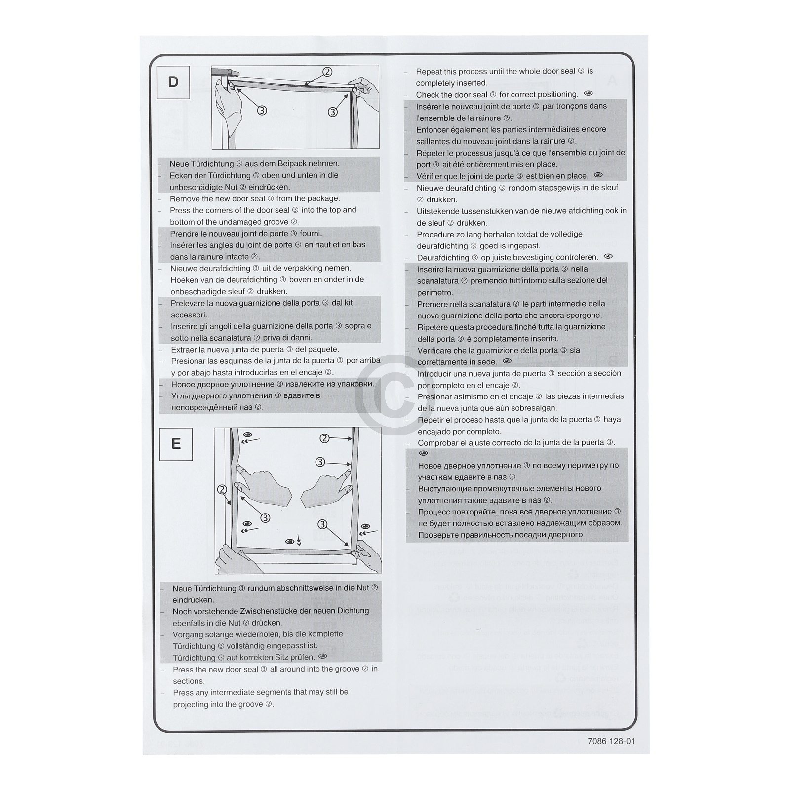 MAGNET-DICHTUNG Liebherr Liebherr 7110501 für Kühlschrank