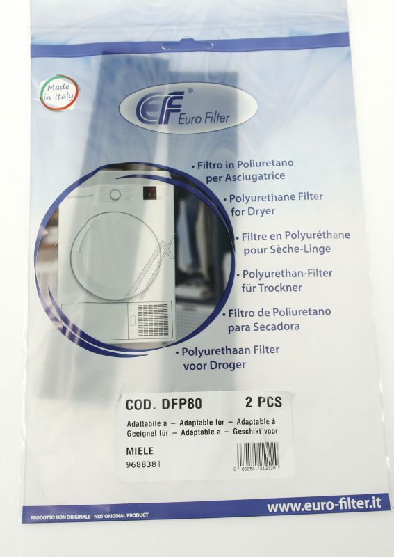 Miele Trockner Filter Eurofilter Schaumstoff, waschbar