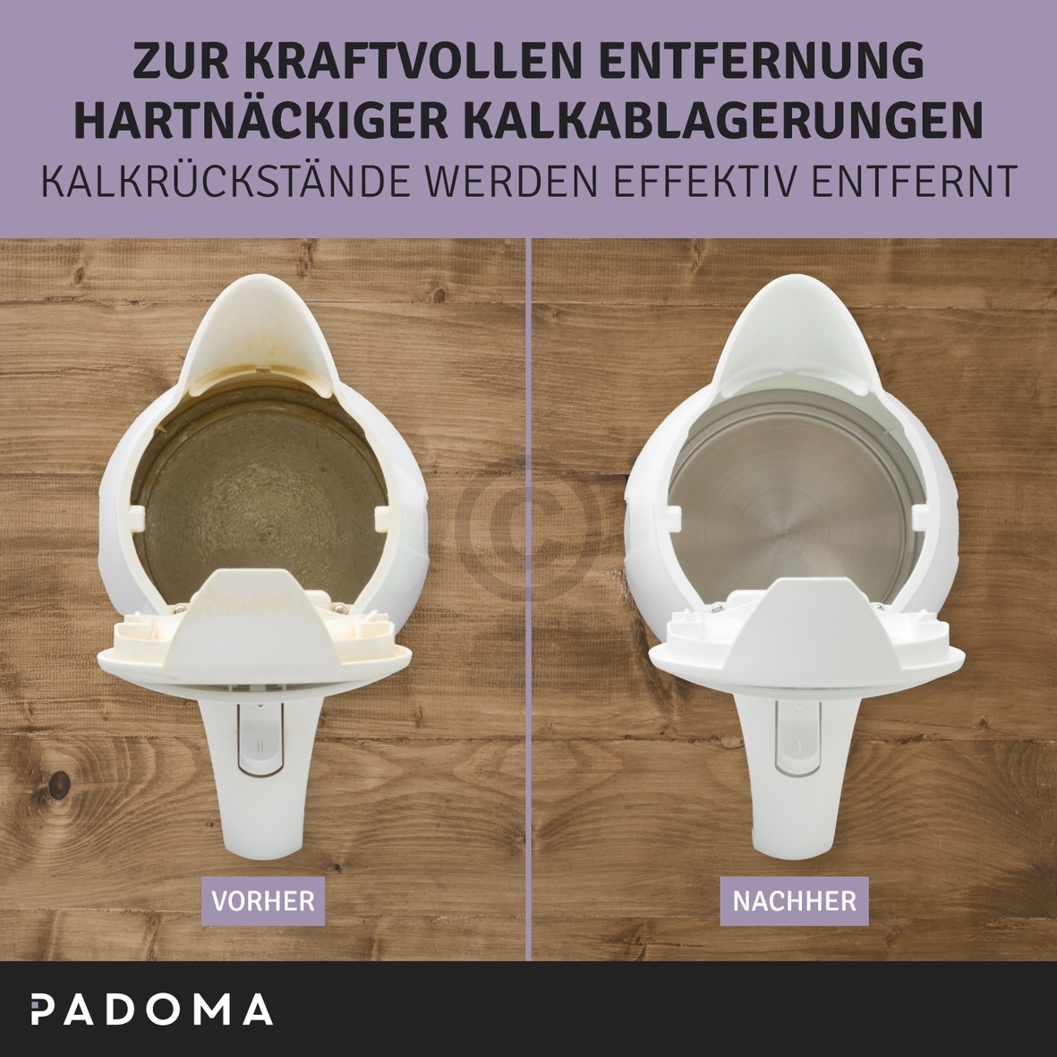 Flüssigentkalker PADOMA 10090133 für Kaffeemaschine Wasserkocher 1000ml