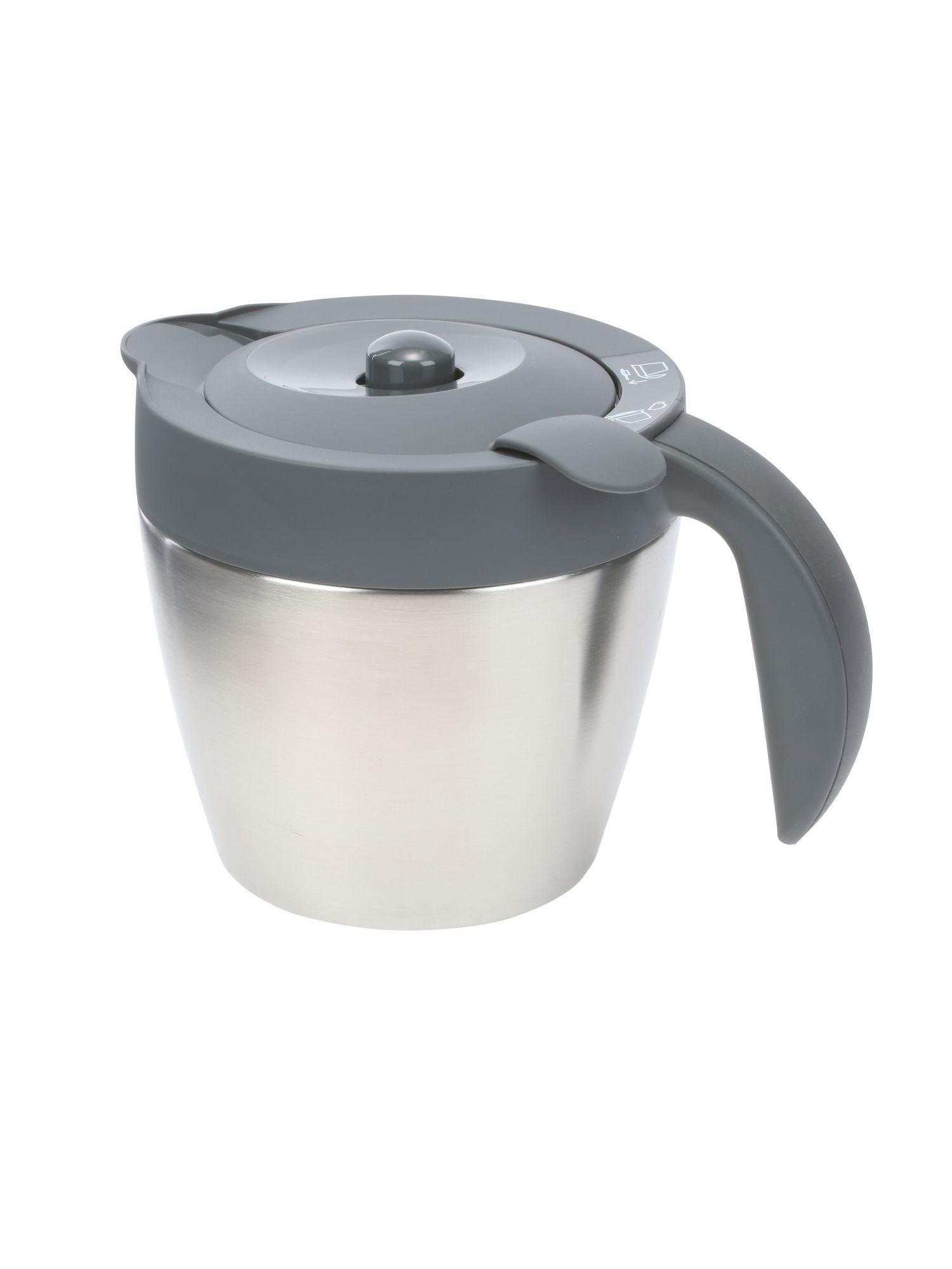 Thermokanne für Bosch Kaffeemaschine 00642300 Dunkelgrau-Edelstahl