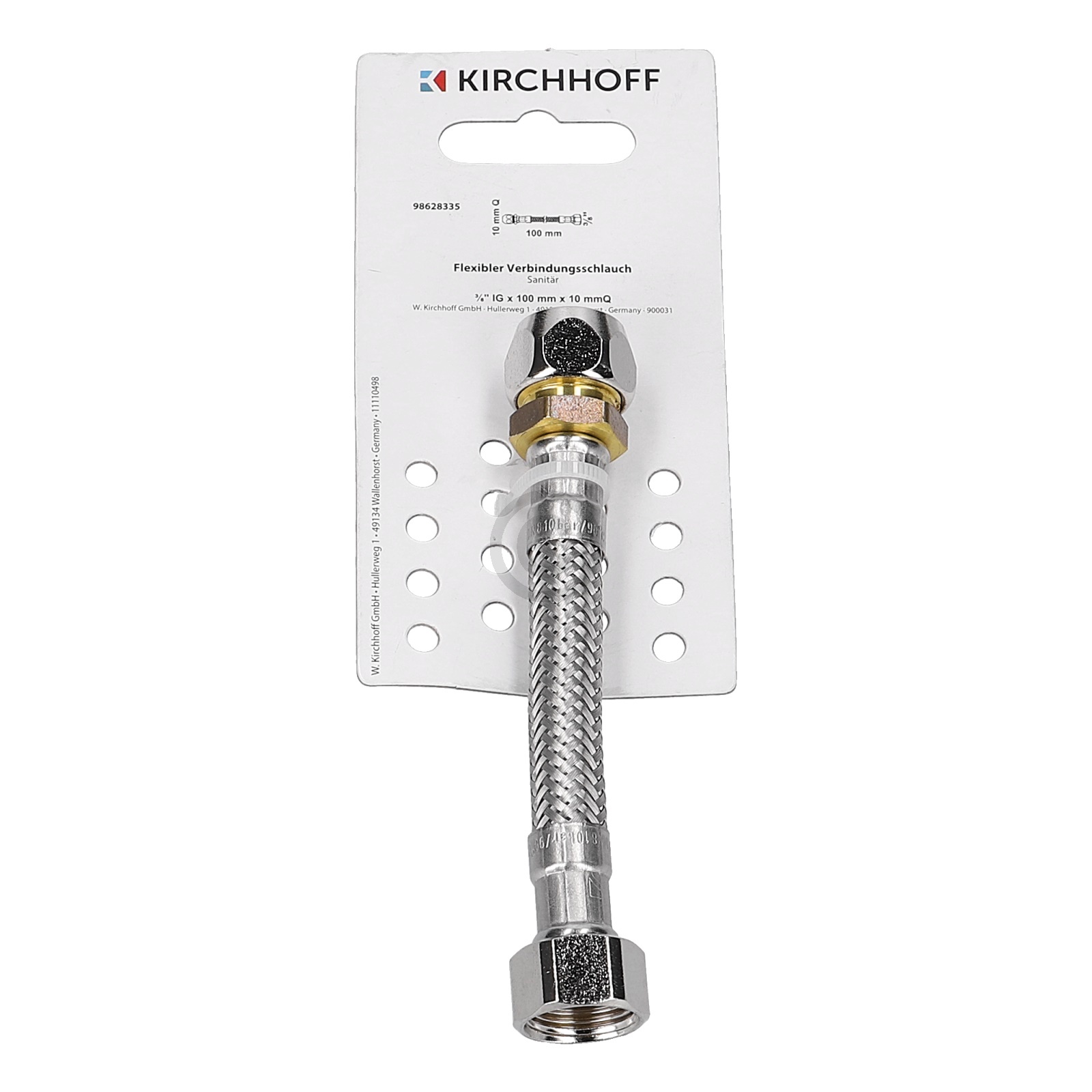 Anschlussschlauch 3/8"IG 10mmQuetschverschraubung 100mm KIRCHHOFF 98628335