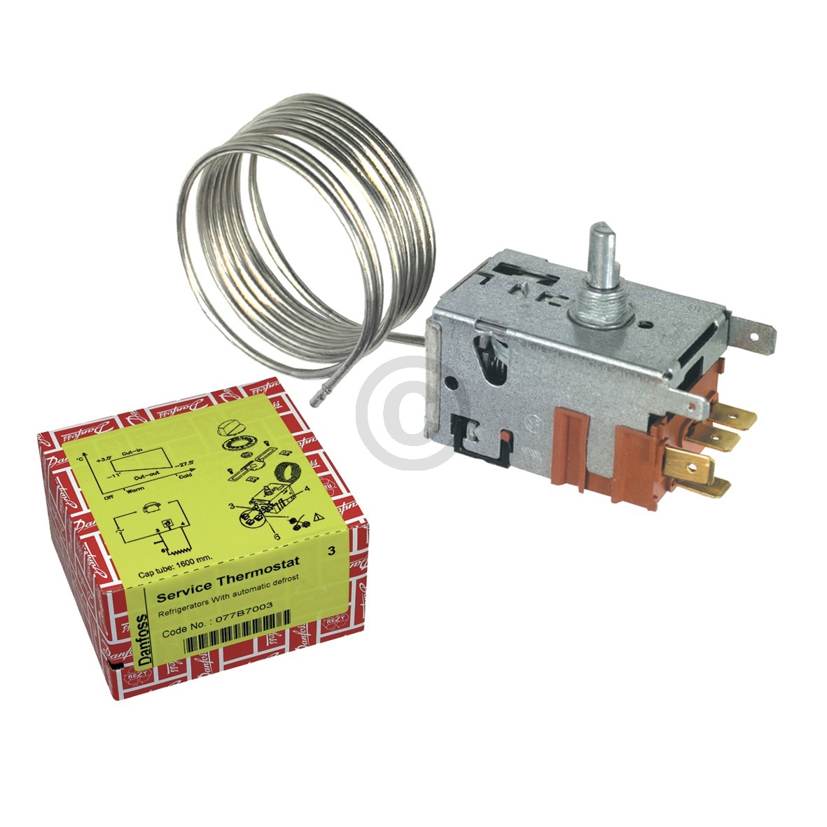 Thermostat Danfoss Nr.3 077B7003 Universal für Kühlschrank 3Sterne mit automatischer Abtauung