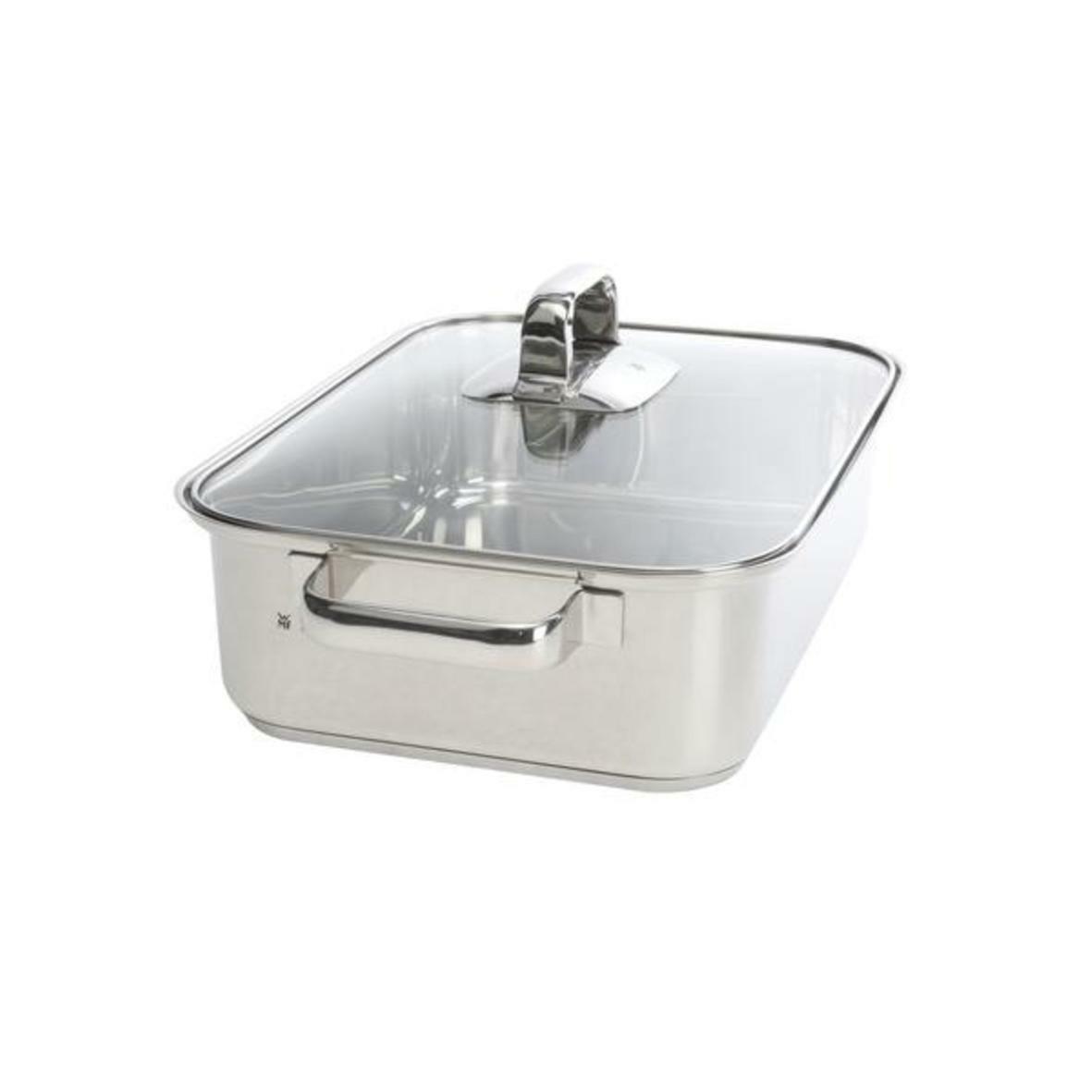 Bräter 6,5l Induktion aus Edelstahl mit Glasdeckel - Siemens HZ390011