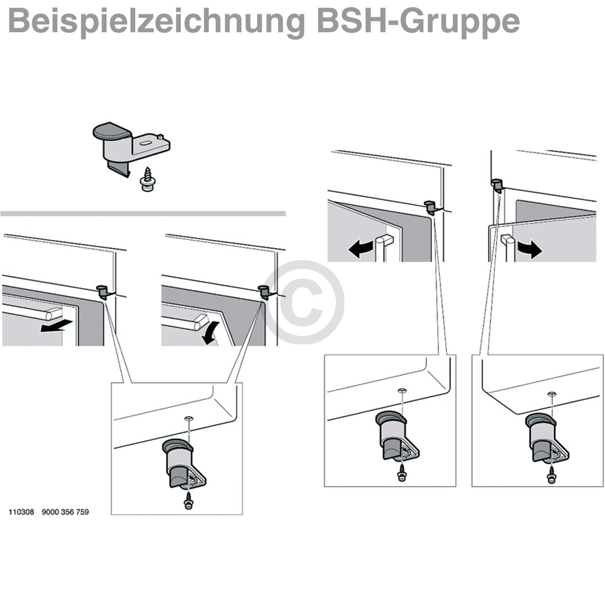Kindersicherung für Backofentüre BOSCH 00627547
