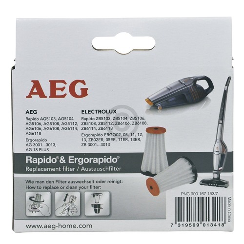 Innenfilter AEG 900167153/7 AEF144  für Akkusauger Stielhandstaubsauger 2Stk