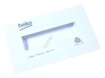 Waschmaschinenblende Beko C00897638 Waschmittelkasten