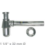Siphon 1 1/4"x32mm chrom