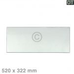 Glasplatte 520x322mm Electrolux 242629408/4 für Kühlschrank