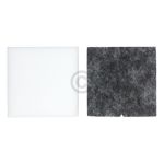 Filterset wie BOSCH 12011363 12011362 Abluftfilter Schaumfilter MIT Schwarzvliesmatte 115x115mm für Staubsauger