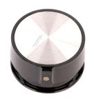 Gasknopf für Ofen Amica 9065385 schwarz mit Abdeckung