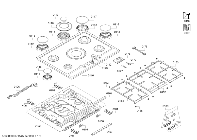 Ersatzteile_4G_2B1W_TIMER_SE70F_IH5_EC745RT90E_2F20_Bild_1