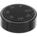 Drehgriff-Temperatur rund, feststehend, schwarz, unbeleuchtet,Bedruckungsfarbe: hellgrau 10011605
