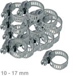 Schlauchschelle 10-17mmØ Chromstahl 100Stk